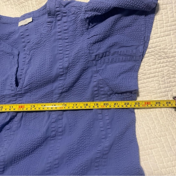J. Jill Soft Blue Textured Blouse - Picture 4 of 4